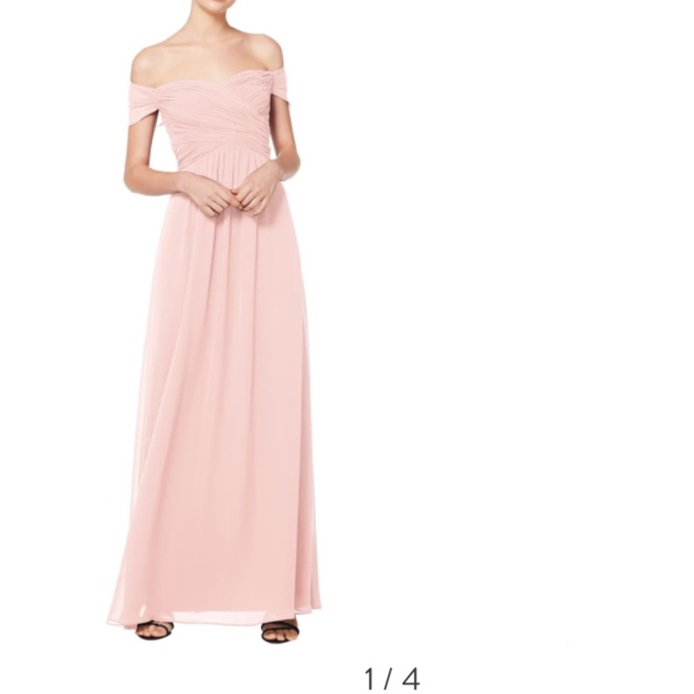 Bill Levkoff Petal Pink Strapless Chiffon Dress - Picture 8 of 8